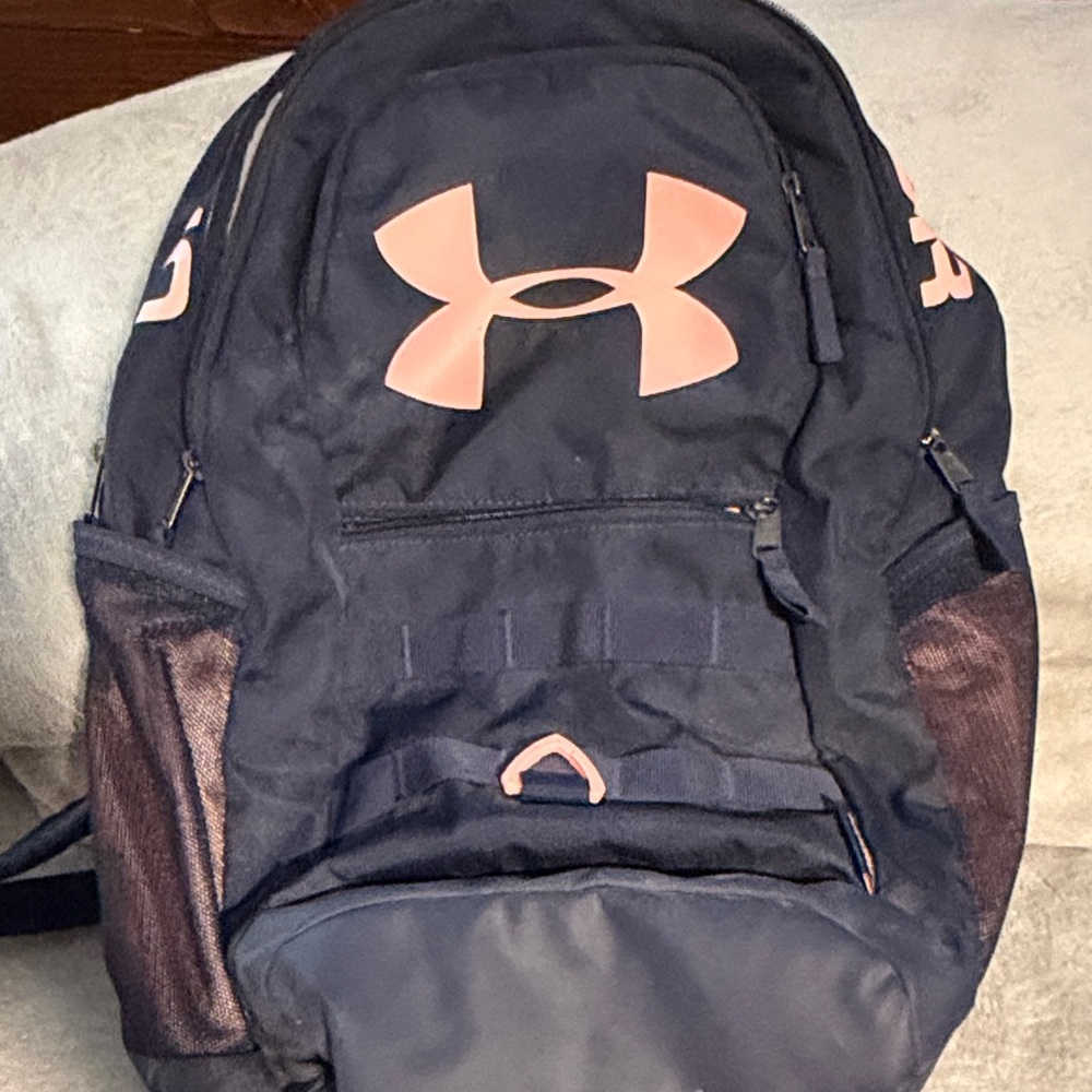 Under Armour Navy and Pink Backpack